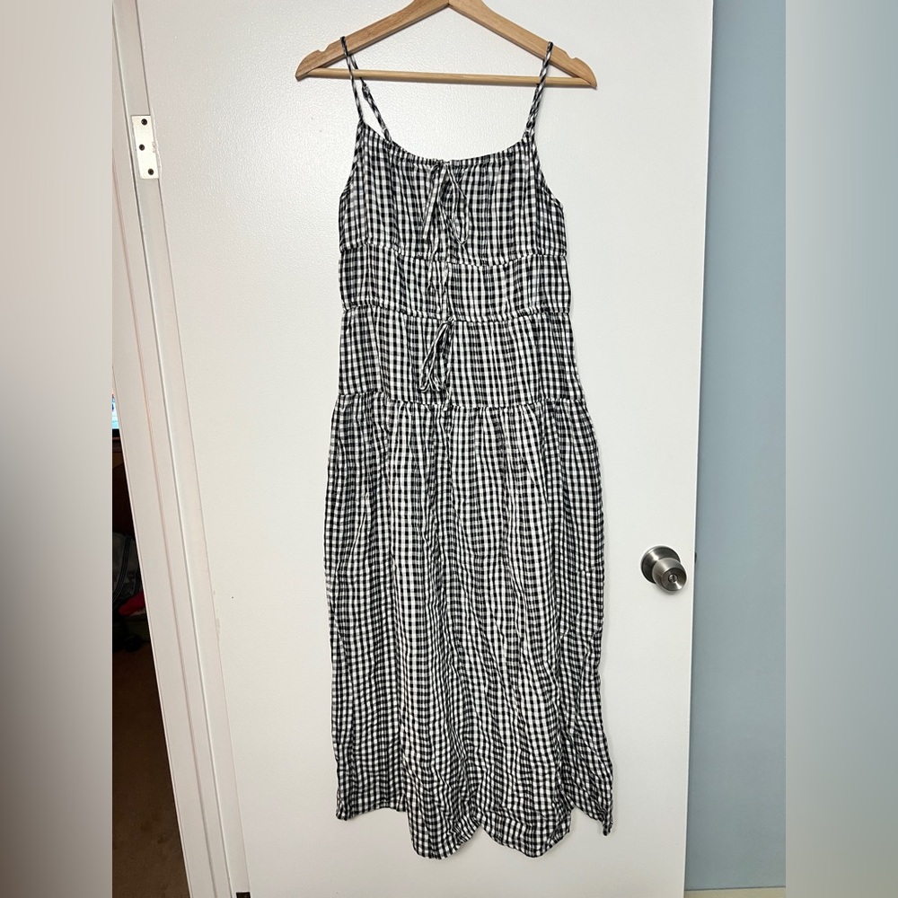 Black and White Checkered Women's Dress